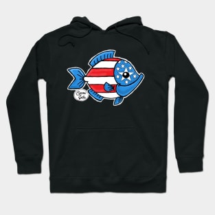 USA holiday 4th. of July freedom fish Fritts Cartoons Hoodie